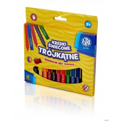 Kredki świecowe trójkątne 12 kolorów 316118001 ASTRA