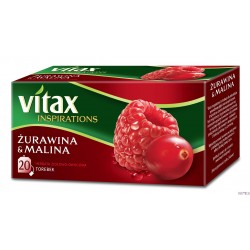Herbata VITAX INSPIRATIONS Żurawina&Malina (20 saszetek) 40g zawieszka