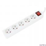 Listwa zasilająca z 5 gniazdami 5 m biała OMEGA OL5F5W