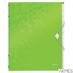 Teczka segregująca 12 przekładek PP Leitz WOW, zielona 46340054 -a