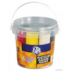 Plastelina Astra w wiaderku 6 kolorów, 303106001