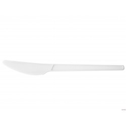 Nóż CPLA 16,5cm biały, op. 50 szt. 100% biodegradowalny VW-KN6.5