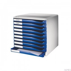 Pojemnik na korespondencję Leitz - 10 szuflad, niebieski 52810035