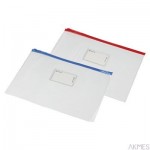 Teczka A4 PVC na suwak czerw. płask.0410-0022-05 Panta Plast