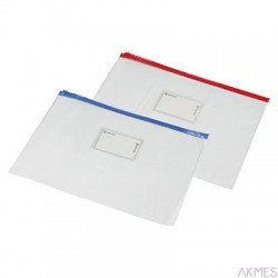 Teczka A4 PVC na suwak czerw. płask.0410-0022-05 Panta Plast