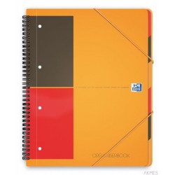 Kołonotatnik A4 80 kartek, linia / tagi, INTERNATIONAL ORGANISERBOOK, OXFORD, 100100462