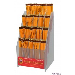 Ekspozytor plexi z GRADACJĄ + ołówki 1500 480 szt. KOH-I-NOOR