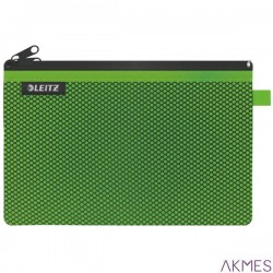 Koszulka z suwakiem z dwoma przegródkami Leitz WOW, rozmiar L, zielona 40130054