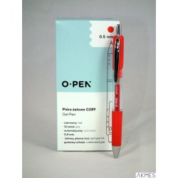 Pióra żelowe G289 czerwone AMA1289816 OPEN