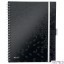 Kołonotatnik z 3 zakładkami BE MOBILE Leitz WOW A4, w kratkę, czarny 46450095