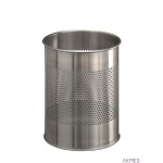 Kosz na śmieci, okrągły 15, metal szczotkowan y Srebrny 338123 DURABLE
