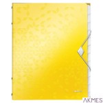 Teczka segregująca 12 przekładek PP Leitz WOW, żółta 46340016 -a