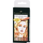 Kpl.cienk.PITT ART. PEN SKIN 6sztuk w etui 167162FC FABER-CASTELL