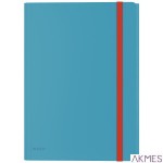 Teczka z gumką i kieszonką Leitz Cosy, PP, niebieska 46190061