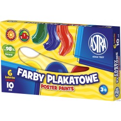 Farby plakatowe 6 kol.10ml ASTRA 83111903