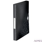 Teczka z gumką PP Leitz WOW, 30 mm, czarna 46290095