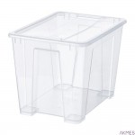 Pojemnik do przechowywania 22L z pokrywką przezroczysty SAMLA