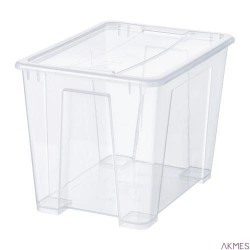 Pojemnik do przechowywania 22L z pokrywką przezroczysty SAMLA
