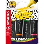 Zakreślacz STABILO SHINE 4 szt kartonowa zawieszka 76/4