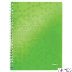 Kołonotatnik w kratkę A4 PP Leitz WOW, zielony 46380054