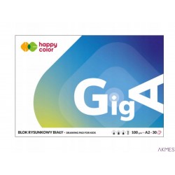Blok rysunkowy biały 100g A2 30 ark. HAPPY COLOR 3710 4060-00