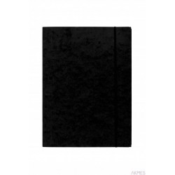 Teczka z gumką prostą DOTTS A4 preszpan czarna 390g
