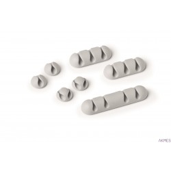 Klips samoprzylepny na kable mix(7)szary 504110 CAVOLINE CLIP DURABLE