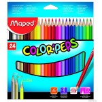 Kredki trójkątne MAPED COLORPEPS 24kolorów 183224