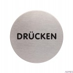 Tabliczka ?65 mm "Drucken", "Push" (niemiecki ) Niemiecki 490061 DURABLE