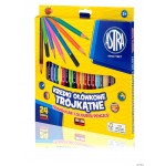 Kredki ołówkowe trójkątne 24 kol.ASTRA 312110003