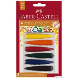 Kredki świecowe 6kol.wiek 4+ 120404 FABER CASTELL