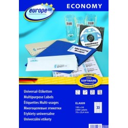 Etykiety uniwersalne ELA009 70 x 25,4 100 ark. Economy Europe100 by Avery Zweckform