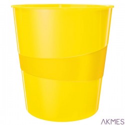 Kosz na śmieci 15L Leitz WOW, żółty 52781016