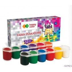Farba plakatowa HAPPY COLOR TEMPERA 12kol x25ml HA 3310 0025-K12