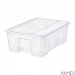 Pojemnik do przechowywania 11L z pokrywką przezroczysty SAMLA