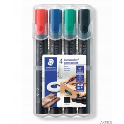 Marker 350S 4 szt w etui STAEDTLER permamentny ścięty