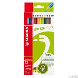 Kredki STABILO GREEN COLORS 12kol pudełko kartonowe 6019/2-121