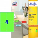 Etykiety zielone 3458 105 x 148 100 ark. trwałe, Avery Zweckform