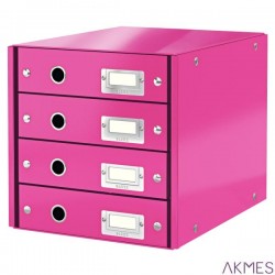 Pojemnik z 4 szufladami LEITZ różowy CLICK&STORE 60490023