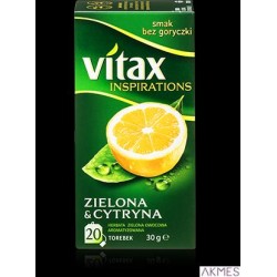 Herbata VITAX INSPIRATIONS zielona z cytryną (20 saszetek) 30g zawieszka