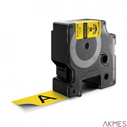 Taśma winylowa RHINO 24mm czarna na żółtym 1805431 DYMO