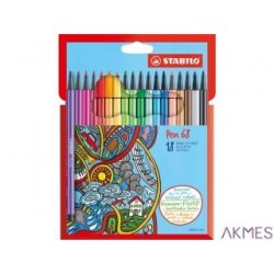 Cienkopis Pen 68 etui kartonowe 18szt 6818-7 STABILO