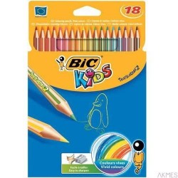 Kredki ołówkowe BIC Kids Tropicolors 18kol., 9375172