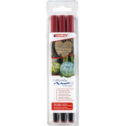 Pisaki do kaligrafii etui 3 szt. czerwone końcówki: 2, 3,5 i 5mm Edding 1255/3S/046/CZ