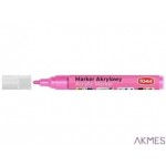 Marker akrylowy, fibrowa końcówka ścięta 2-5mm, różowy metalic TO-402 Toma