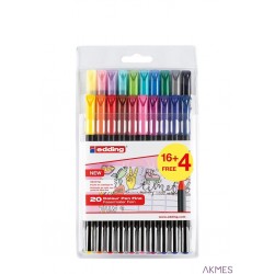 Pisaki artystyczne 20 szt. etui metalowe Edding 1200/20S