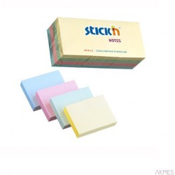 Bloczki STICK"N 38x51mm mix pastelowy 12bloczków x 100 kartek 21531