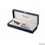Pióro wieczne (F) HEMISPHERE ESSENTIAL METALICZNY CZERWONY CT WATERMAN 2146623, giftbox