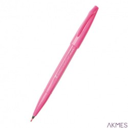 Pisak pędzelkowy do kaligrafii różowy SES15-P PENTEL